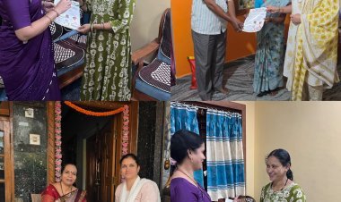 ಧಾರವಾಡ:- ಮೋಹನ ಲಿಂಬಿಕಾಯಿಯವರ ಪರ ಜಿಲ್ಲಾಧ್ಯಕ್ಷೆ ಗೌರಮ್ಮಾ ಬಲೋಗಿ ಮತಯಾಚನೆ